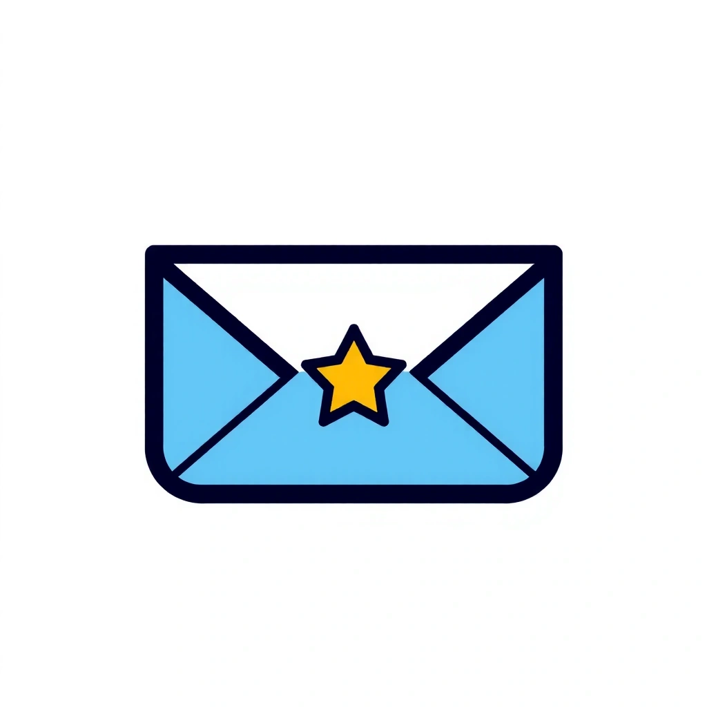 Email envelope with a star, symbolizing personalized communication