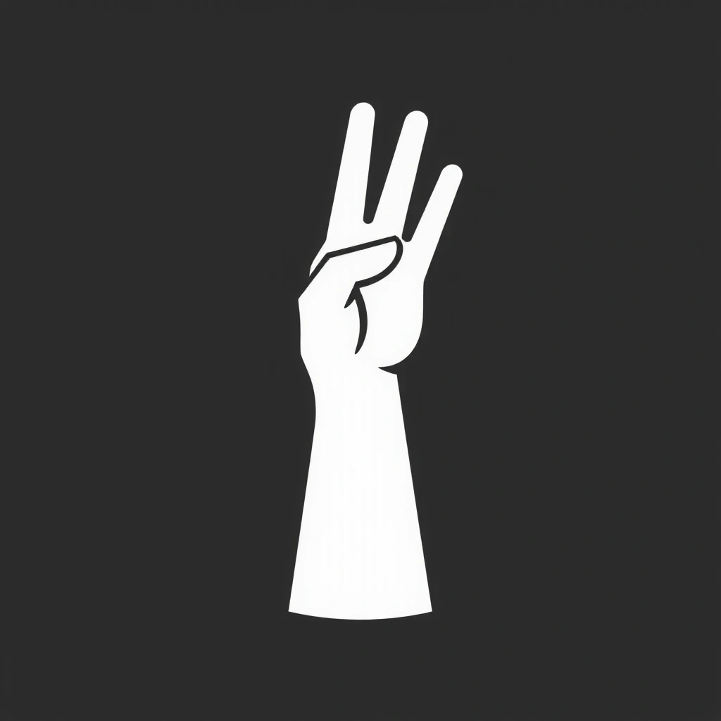 Raised hand icon, symbolizing right to object